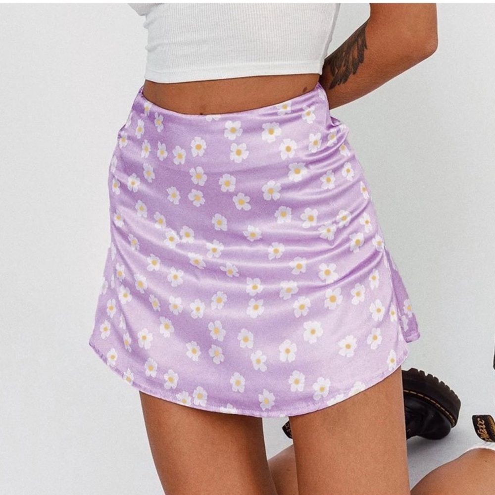 Princess Polly silk mini skirt